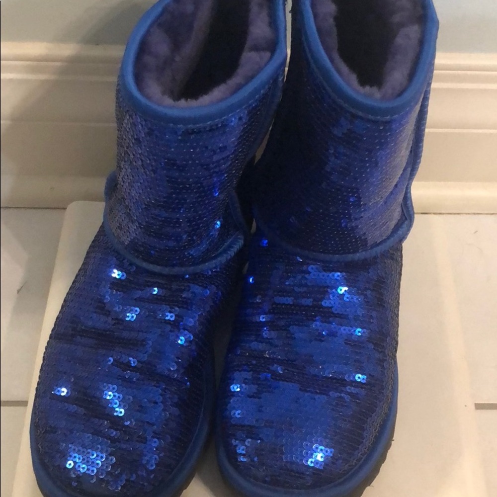 Ugg Blue Sequin Boots LISTING FOR @zoriel